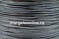 Snur matase cu guta, pentru bratari, gri argintiu, 0.9mm - x5m