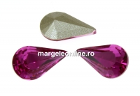 Swarovski, fancy rivoli Pear, fucsia, 10mm - x2