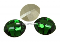 Swarovski, fancy rivoli, pure leaf, dark moss green, 10mm - x1