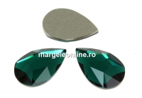 Swarovski, cabochon picatura, emerald, 14x9mm - x1