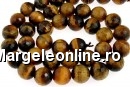 Brown tiger eye, faceted round, 4.5mm
