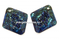 Swarovski, pandantiv growing rhombus, bermuda blue, 26mm - x1