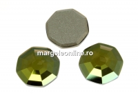 Swarovski, cabochon solaris, iridescent green, 8mm - x2