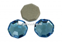 Swarovski, cabochon solaris, aquamarine, 8mm - x2