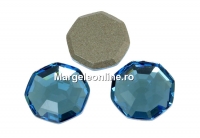 Swarovski, solaris cabochon, aquamarine, 10mm - x1