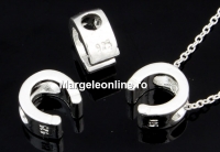 Pendant, horseshoe, 925 silver, 8mm - x1