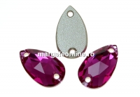 Swarovski, link picatura, fuchsia, 12x7mm - x1