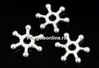 Spacer,925 silver, 8.5mm - x2