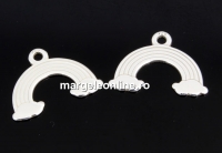 Pendant, rainbow, 925 silver, 13mm  - x1