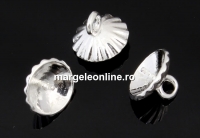 Baza pandantiv pentru perle, argint 925, cupa cu pin, 7x6mm - x1