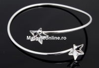 Adjustable Bracelet, 925 silver, for 2 Swarovski star 10mm - x1
