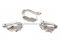 Tortite cercei cu cristale, argint 925 placat cu rodiu, 13mm - x1per