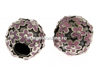 Margele decor, argint 925 placat cu rodiu, 11x10mm - x1