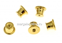 Stopper pentru cercei , argint 925 placat cu aur, 5x4mm - x2