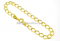 Bracelet, 925 silver gold plated, 19cm - x1