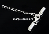 Clasp set for necklaces or bracelets, 925 silver, 3mm - x1