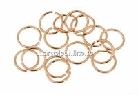 Jump rings, rose gold-plated 925 silver, 6x0.6mm - x10