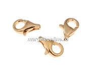 Clasp, classic, 925 silver rose gold plated, 8.3x5.5mm - x2