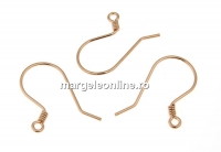 Tortite cercei, argint 925 placat cu aur roz, 22mm - x1per