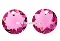 Swarovski, pandantiv chaton, rose, 8mm - x2