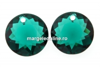 Swarovski, pandantiv chaton, emerald, 8mm - x2