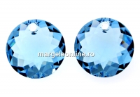 Swarovski, pandantiv chaton, aquamarine, 8mm - x2