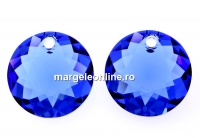 Swarovski, pandantiv chaton, sapphire, 8mm - x2