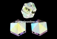 Swarovski, margele, tinta hexagonala, aurore boreale, 7.5mm - x2