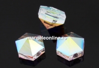 Swarovski, margele, tinta hexagonala, aurore boreale, 5.5mm - x4