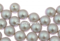 Swarovski one hole pearls, iridescent dove grey, 8mm - x2