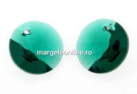 Swarovski, pandantiv rivoli, emerald, 8mm - x4