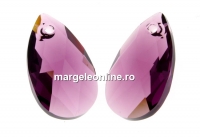 Swarovski, drop pendant, amethyst, 28mm - x1
