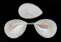 Swarovski, fancy picatura, light grey DeLite, 14x10mm - x1