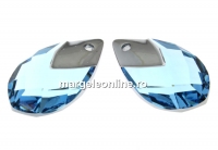 Swarovski, pandantiv picatura, aquamarine lt. chrome, 18mm - x1