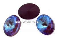 Swarovski, fancy oval, burgundy DeLite, 14x10.5mm - x2