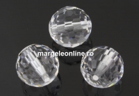 Swarovski, margele, rotund fatetat, crystal, 8mm - x2