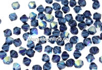 Swarovski, margele bicone, montana aurore boreale, 4mm - x20