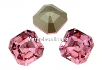 Swarovski, chaton imperial square, light rose, 10mm - x1