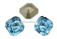 Swarovski, imperial chaton square, aquamarine, 10mm - x1