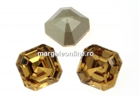 Swarovski, imperial chaton square, light colorado topaz, 10mm - x1