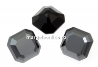 Swarovski, chaton imperial square, hematite, 10mm - x1