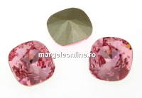 Swarovski, fancy square, light rose, 10mm - x1