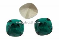 Swarovski, square fancy, emerald, 10mm - x1
