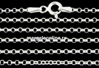 Lant zale rotunde cu incuietoare, argint 925, 50cm - x1