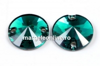 Swarovski, link, emerald, 12mm - x2