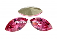 Swarovski navette, fancy chaton, rose, 15mm - x2