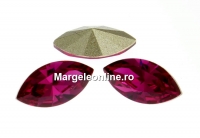 Swarovski navette, fancy chaton, fuchsia, 15mm - x2