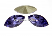 Swarovski navette, fancy chaton, tanzanite, 15mm - x2