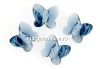 Swarovski, margele fluture, denim blue, 10mm - x2