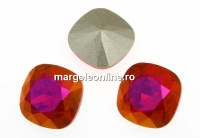 Swarovski, fancy square, light siam-astral pink, 12mm - x1